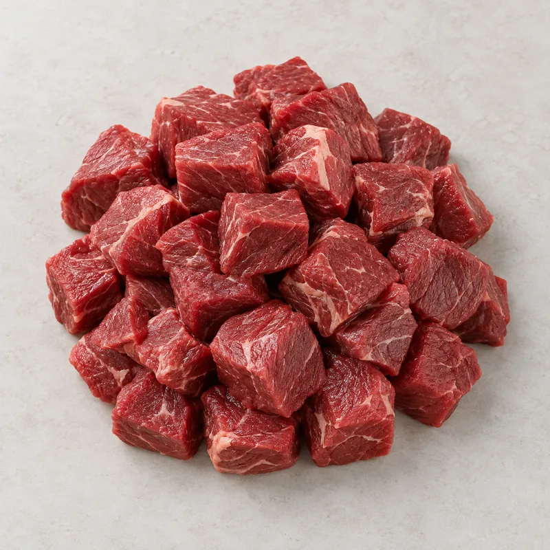 Diced beef